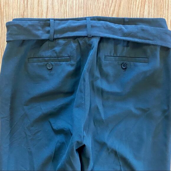 Michael Kors Gramercy Black Belted Straight Leg Trousers Womens 8 - Picture 8 of 13